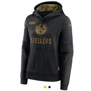 Official NFL Pittsburgh Steelers Women's Nike Salute to Service Therma Hoodie
